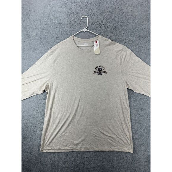 Izod Saltwater Shirt Adult 3xl Beige Relaxed Classic Tee Craft Beer Mens New